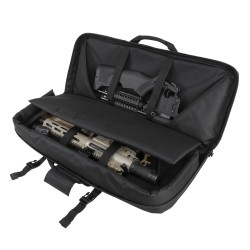 2 Gun Pistol Carbine Case -  Black